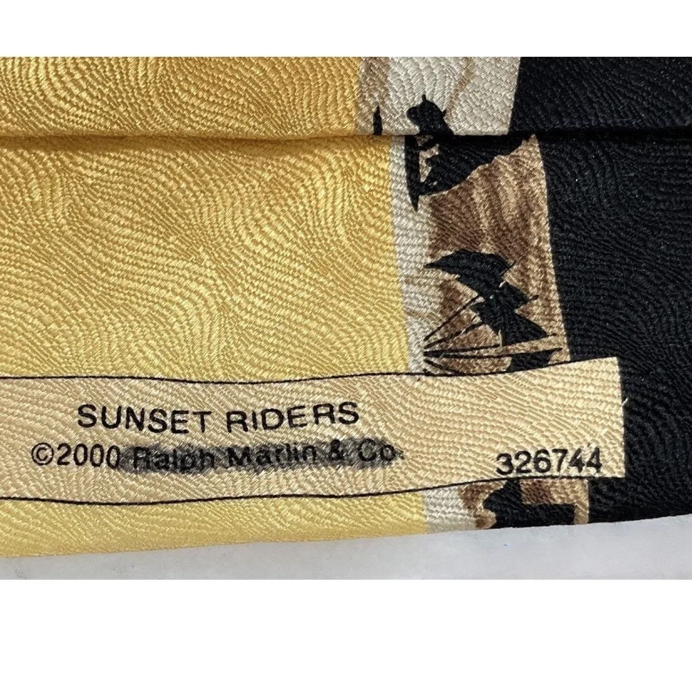 Limited Edition - Rockmount Mens Trail Riders Silhouette Silk Tie Gold